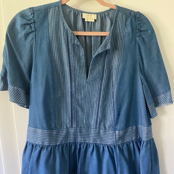 Kate Spade Indigo Railroad Chambray top - Picture 4 of 7